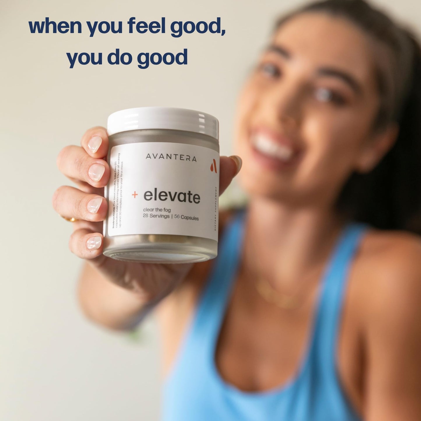 Avantera Elevate Premium Nootropic Supplement - Beat Brain Fog - Best Focus Supplements for Memory & Focus Support - Energy Without Crash - 56 Count Pills for Women & Men