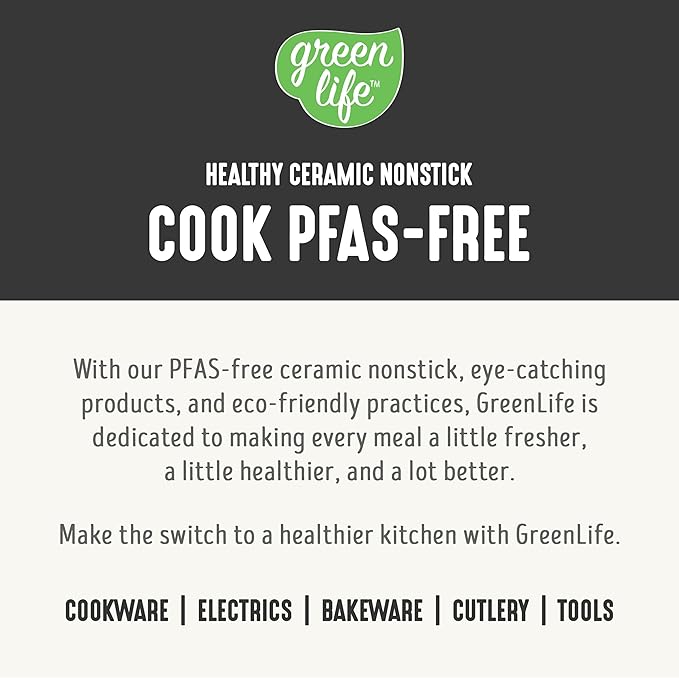 GreenLife Digital Rice Cooker, 2-Cups Uncooked/4-Cups Cooked, Removable Nonstick Ceramic PFAS-Free Pot, One-Touch Presets, Oats, Quinoa, Brown Rice, Auto Keep Warm, Fuzzy Logic Tech, 1.5QT, Black