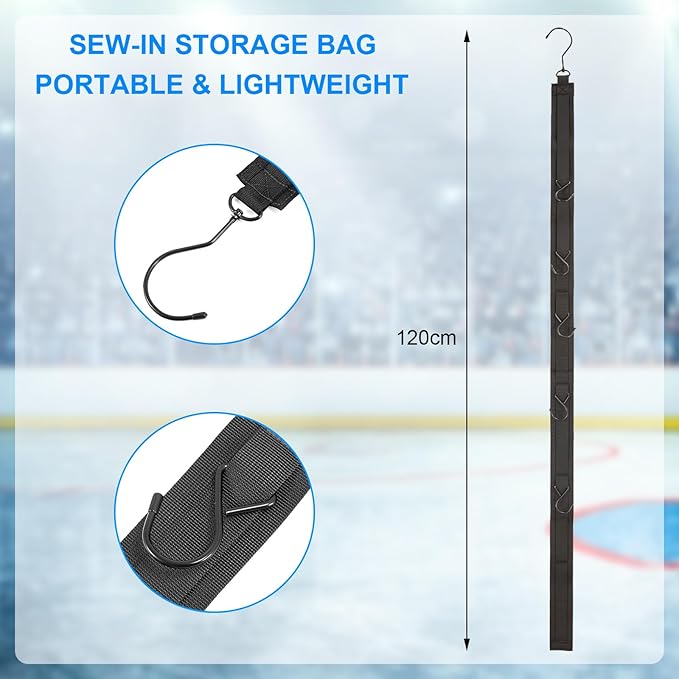 6 PACK Hockey Drying Rack with Storage Bag,Hockey Equipment Gear Drying Rack, Sports Gear Organizer Hanging Straps,Ice Goalie Hockey Gifts For Boys Football Baseball Catcher.Outdoor Camping Must Have