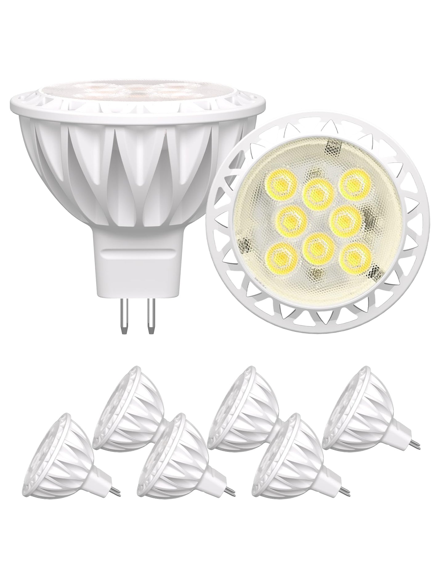 Gohdlamp Mr16 5000K Daylight Led Bulbs 6-Pack 5W 510Lm Gu5.3 Workshop & Garage Lighting Non-Dimmable 38?Beam Angle For Landscape  Recessed  Track Lighting
