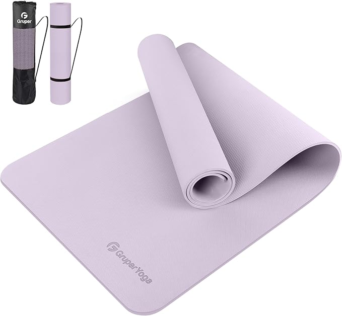Yoga Mat Non Slip, 72"L x 24"W x 0.24"/0.32"TH, Anti-Tear Exercise Mat with Carrying Strap and Bag, Pro TPE Yoga Mats for ...