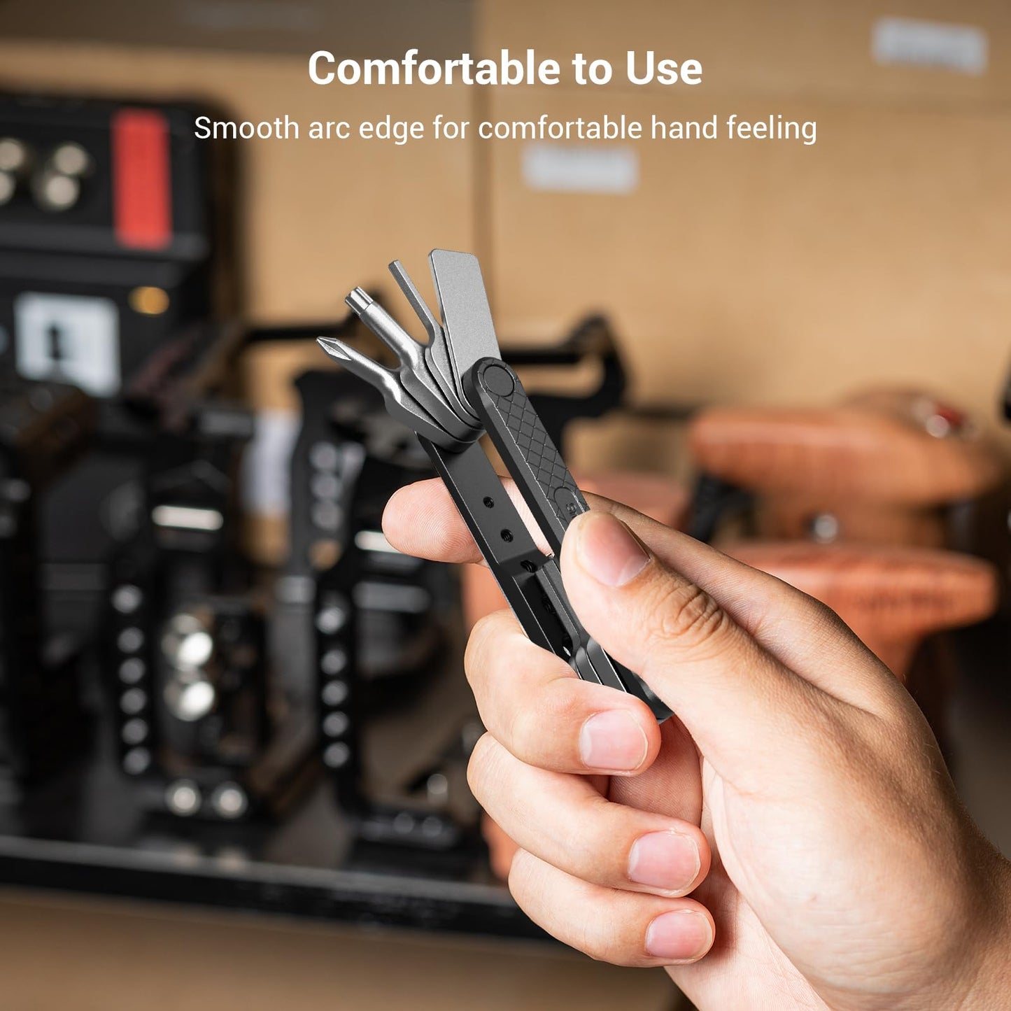 SMALLRIG Folding Tool Set with Screwdrivers and Hex Key Wrenches, Seven Functional Tools Included (Black) - 4681