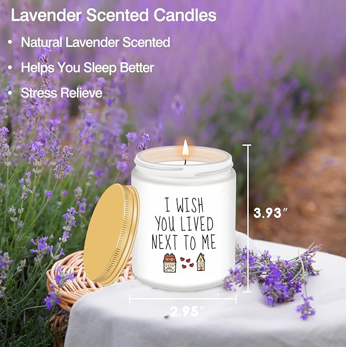 Homsolver Gifts for Women, Birthday Gifts for Women, Galentines Unique Day Friendship Gift for Woman, Best Friend, Her, BFF, Sister, Bestie, Mom - Funny Lavender Scented Candles
