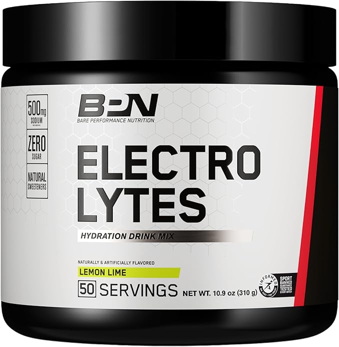 BARE PERFORMANCE NUTRITION BPN Electrolytes Hydration Drink Mix | Sugar Free Electrolyte Powder | 500mg Sodium per Serving...