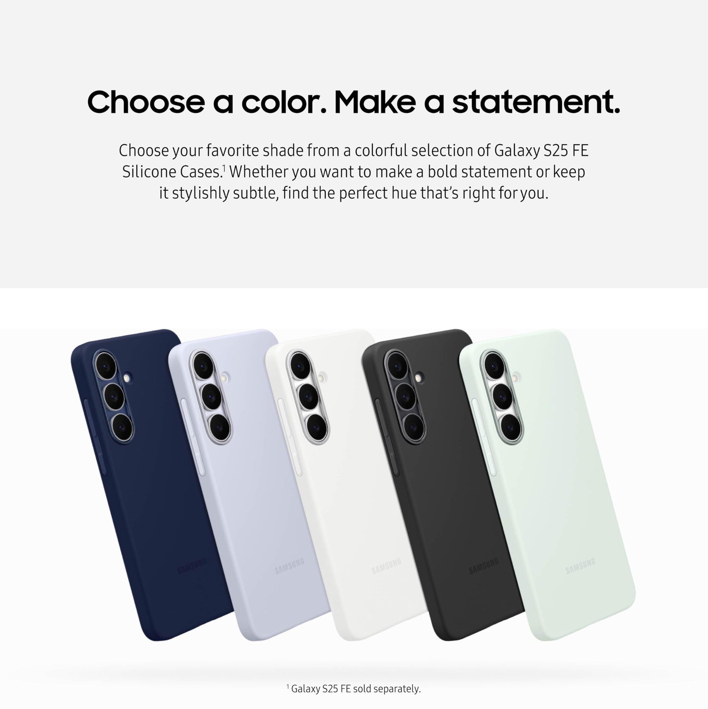 Samsung Galaxy S25 Fe Silicone Phone Case, Protective, Functional, Comfortable, Colorful, Easy To Hold, Us Version, Black