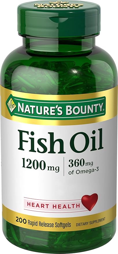Nature's Bounty Energy & Heart Health Bundle: Super B Complex Vitamins with Vitamin C & Folic Acid (150 count) for Immune & Cellular Support + Fish Oil Omega-3 (1200 Mg, 200 count) for Heart Wellness