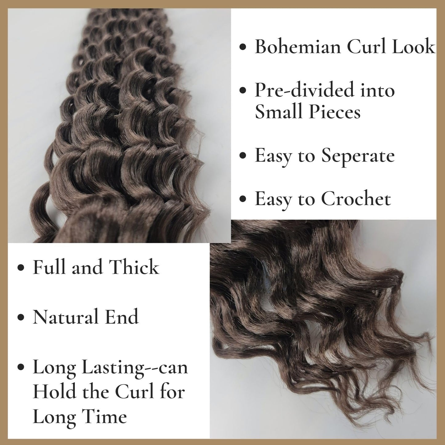Dark Brown Boho Braiding Hair Synthetic 30 Inch Knotless 4# Braiding Hair Pre Stretched for Boho Braids