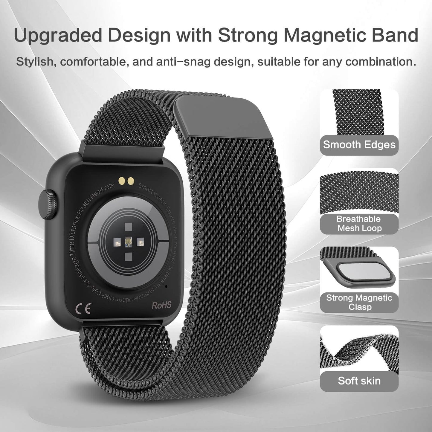 Smart Watches for Men Blood Pressure, DA GPT AI Waterproof Smartwatch, 1.9" AMOLED Display, 24/7 Heart Rate, Blood Oxygen, Stress Sleep Monitor, 123 Sports Fitness Tracker, Compatible Android and iOS