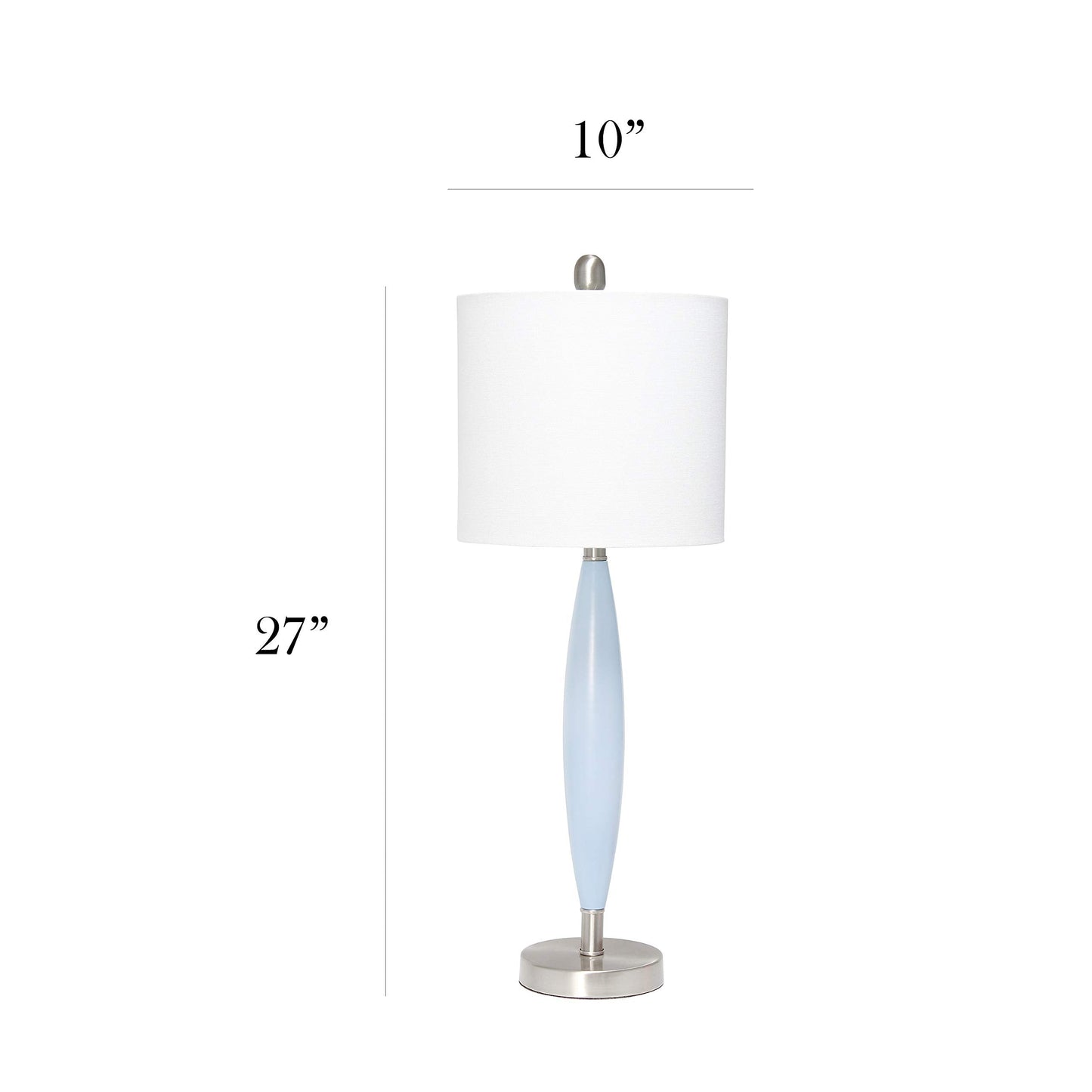 Elegant Designs LT3308-BLU Table Lamp, Metal, Blue, (Pack of 1)