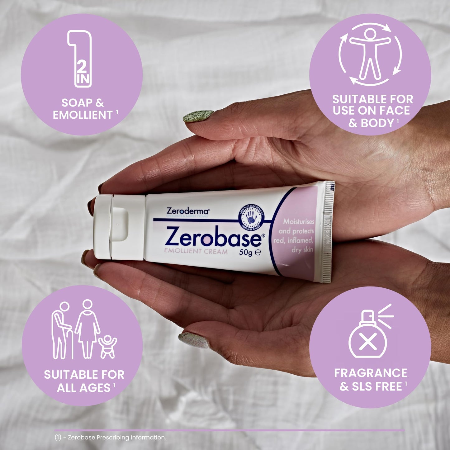 Zeroderma Zerobase Emollient Cream 50G 1'S