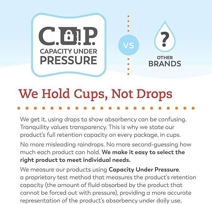 Tranquility Premium OverNight Disposable Absorbent Underwear (64 Count) - L, 44-54 in. Waist - Maximum Absorbency, All-Night Sleep, Breathable Comfort, 64 Adult Diapers