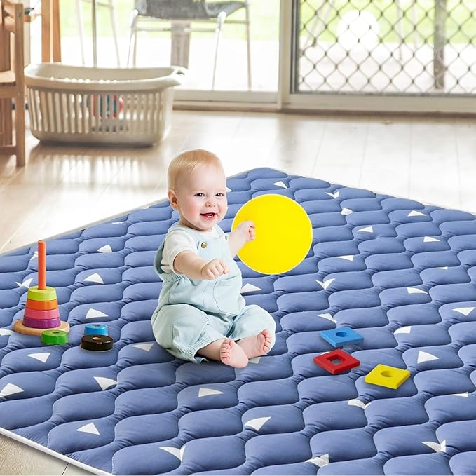 Premium Foam Baby Play Mat 79" X 71", Extra Large Soft Thicker Activity Playmats for Babies, Toddlers, Infants, Play & Tummy Time, Foldable & Machine Washable Baby Crawling Mat