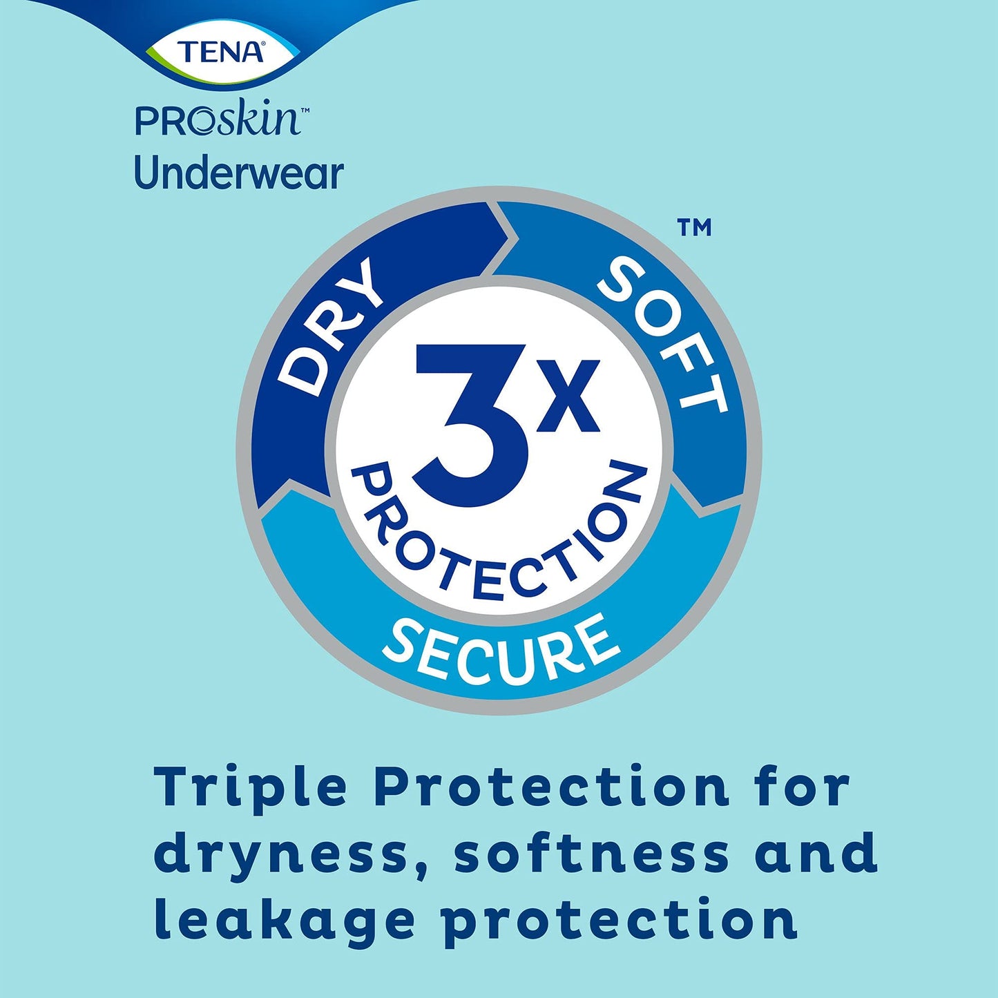 TENA ProSkin Plus Disposable Underwear Pull On with Tear Away Seams Large, 72633, 18 Ct