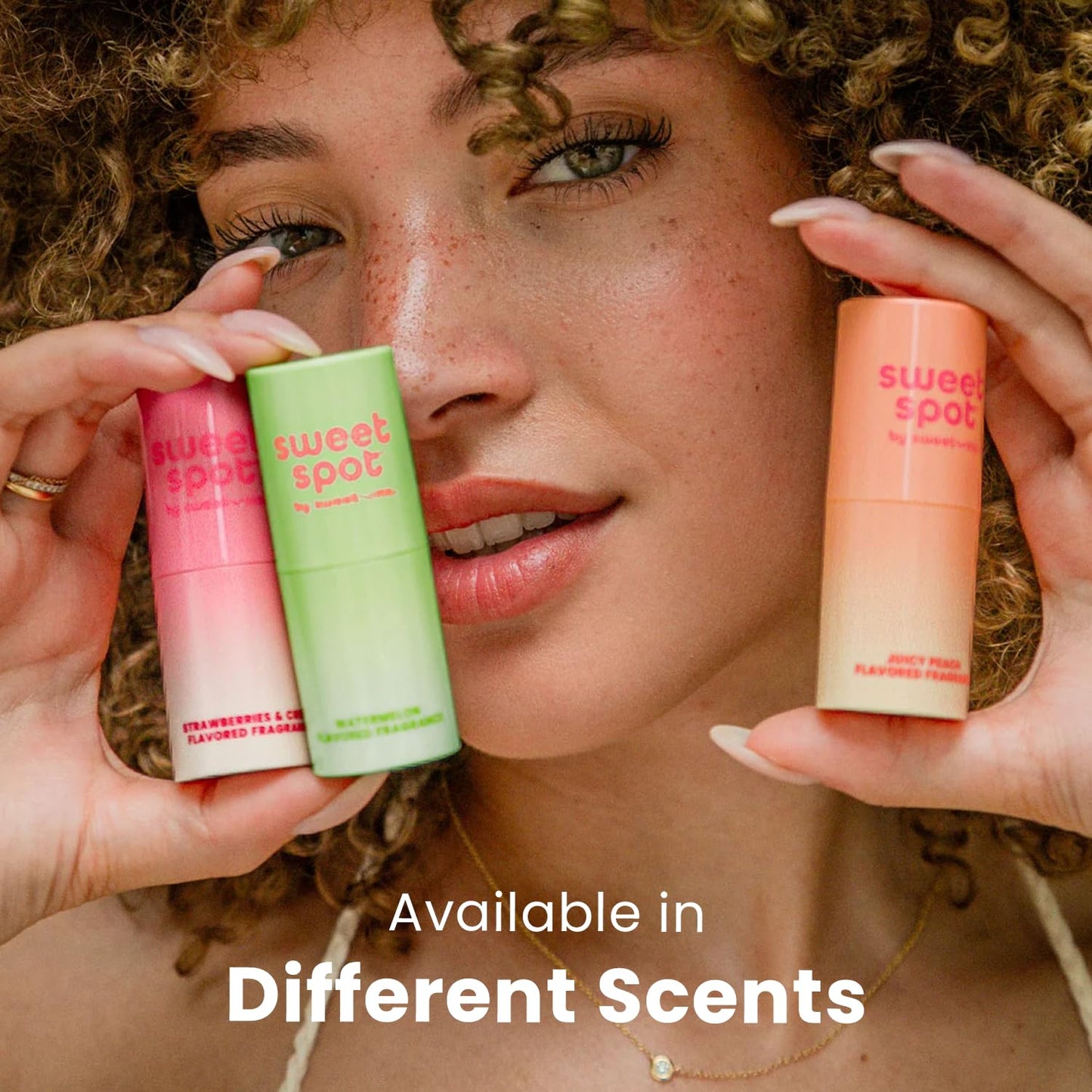 SweetSpot Flavored Solid Perfume Stick, Portable Travel Perfumes for Women, Long Lasting Fragrances, Non Sticky Formula, Natural Ingredients, Fragrance Stick (Sweet Rose)