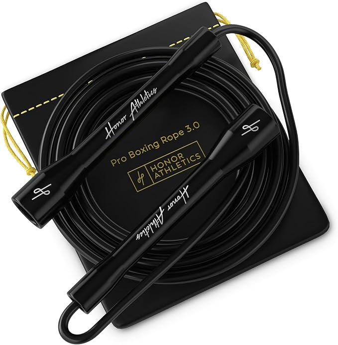 Honor Athletics | Pro Boxing Rope 3.0 | 5.3mm Jump Rope Indoor/Outdoor Adjustable For Boxing | Ultra-Durable, Non-Kinking ...