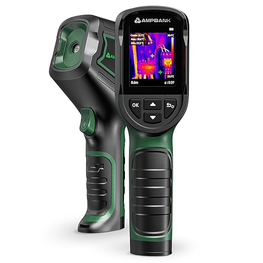 H128 Handheld Thermal Camera, 240 x 240 TISR Resolution, 24h Battery Life Thermal Imaging Camera, 25 Hz Infrared Camera wi...