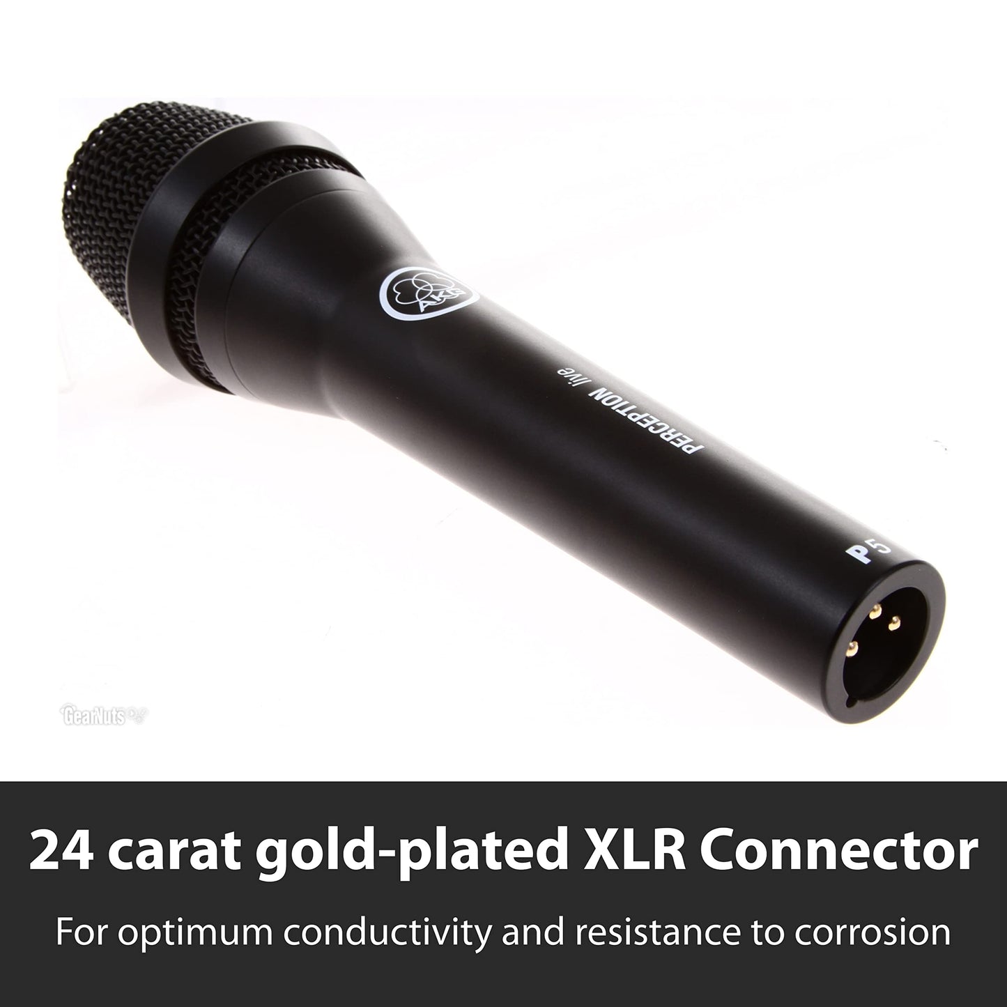Akg Pro Audio P5 S High-Performance Supercardioid Dynamic Vocal Microphone With On/Off Switch, Xlr Wired Mic For Stage, Studio R