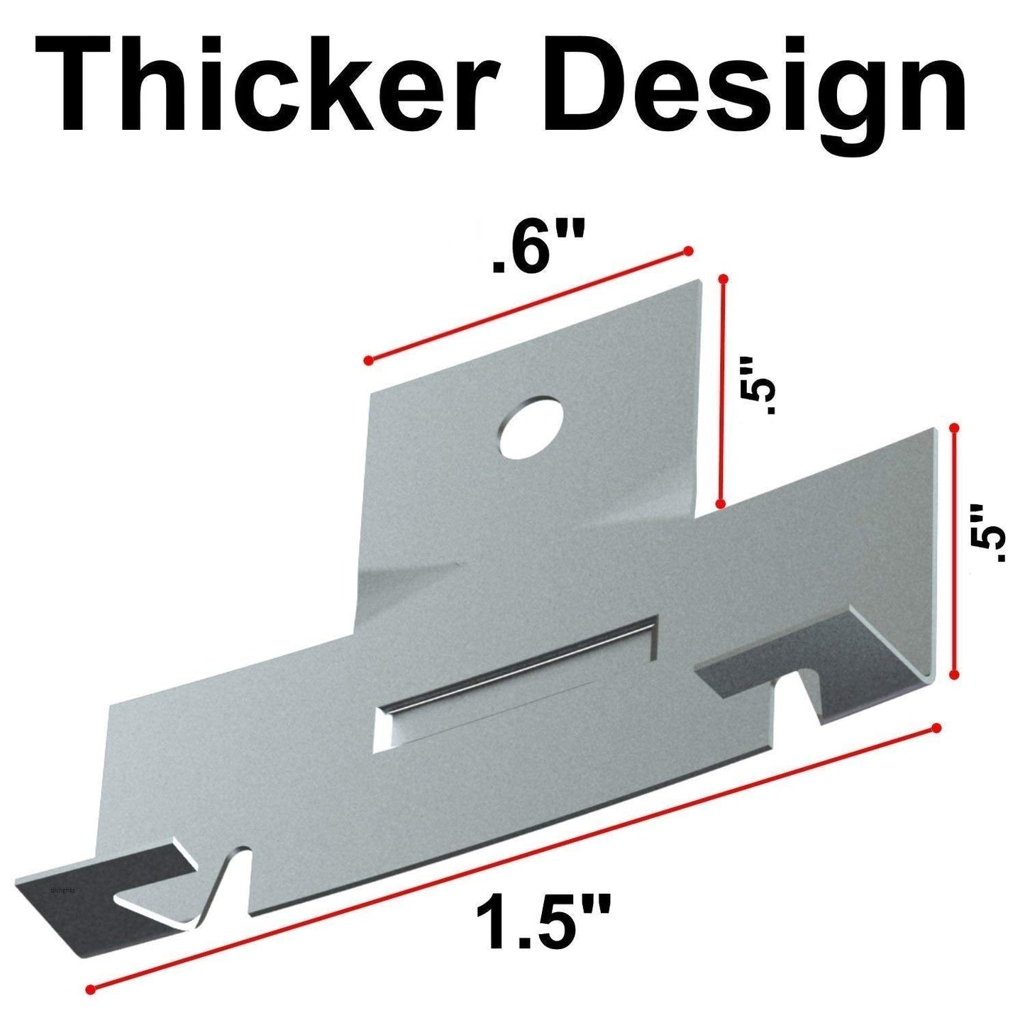 HARRRRD Retrofit Recessed Downlight Housing C Clips, 50 Pack (25 Pairs) with Self Tapping Screws