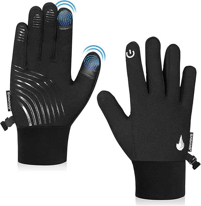 SAWANS Kids Cycling Gloves Sports Winter Thermal Boys Girls Children Windproof Anti-Slip Touchscreen Gloves Age 4-12 Years...