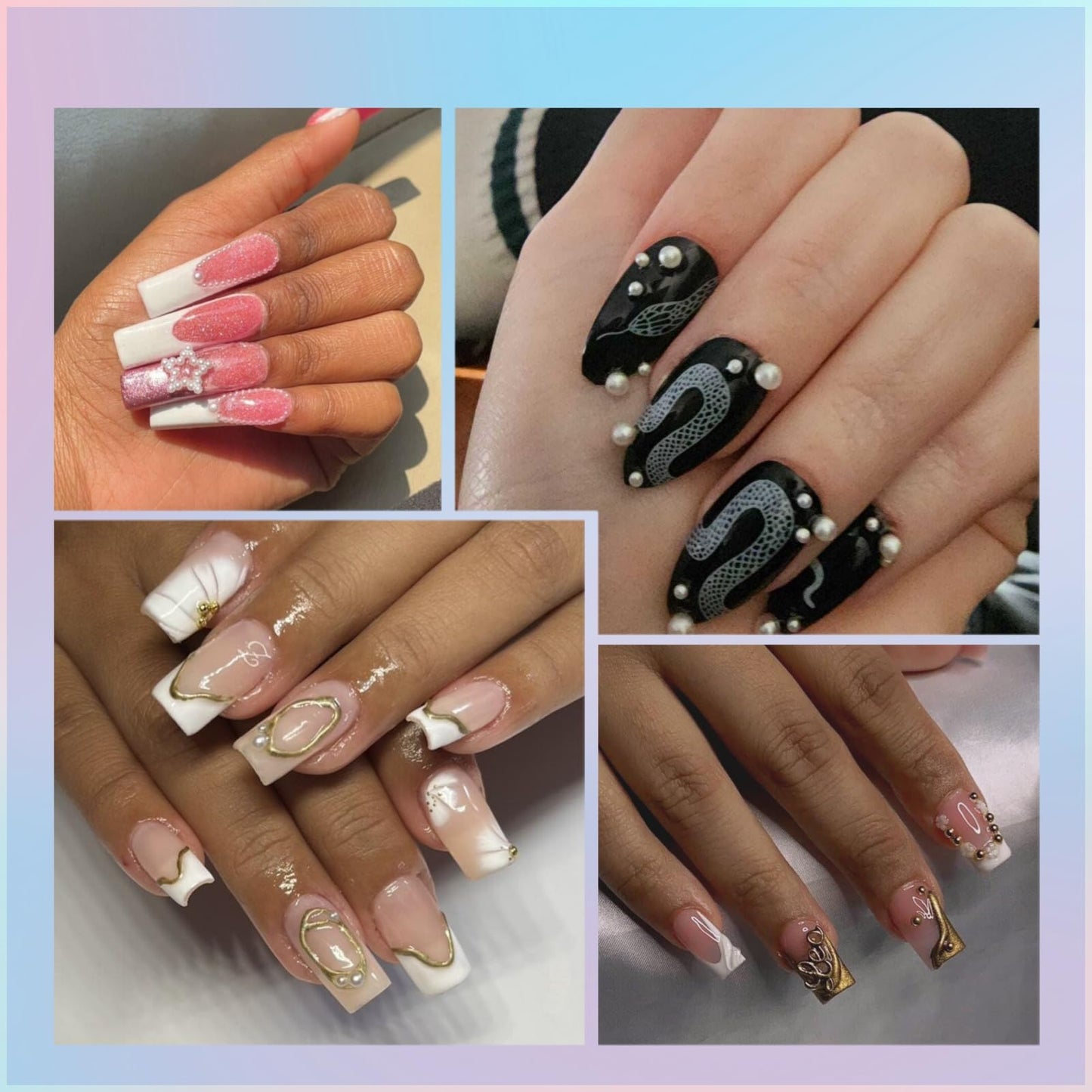 10000Pcs Nail Pearls, 3D Nail Charms, Flatback Pearls for Crafting, Charms for Nails Design