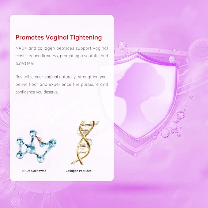 Natener 1795mg Women Vaginal Probiotics Daily Vitamin Pack | 80B Lactobacillus + 800mg Omega-3 + 250mg NAD+ + 179.5mg Vitamin C for Vaginal Ph Balance, Moisture, Tightening,Anti-Aging,Immune & Mood
