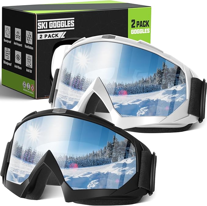 OXG Ski Goggles for Men Women, UV Protection Snowboard Snowsports Goggles for Kids Youth