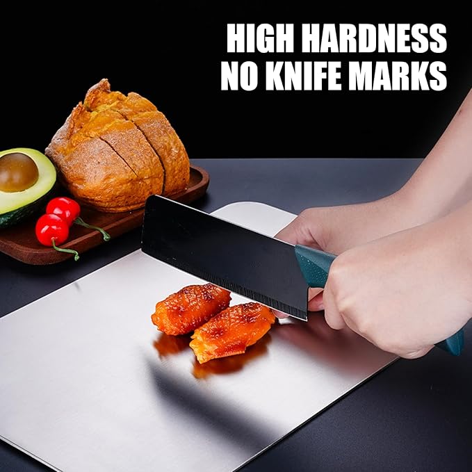 Titanium Cutting Board - 2025 New Upgrade 100% Pure Titanium Cutting Boards for Kitchen Double Sided Titanware Cutting Board,Hygiene Durable Dishwasher Safe Chopping Board(16x10)