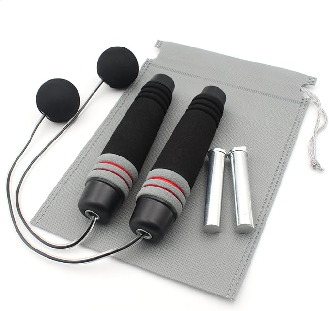 Benvo Weighted Ropeless Jump Rope Cordless Speed Rope Skipping Rope for Double Unders, Exercise, WOD, Boxing, MMA Beachbod...