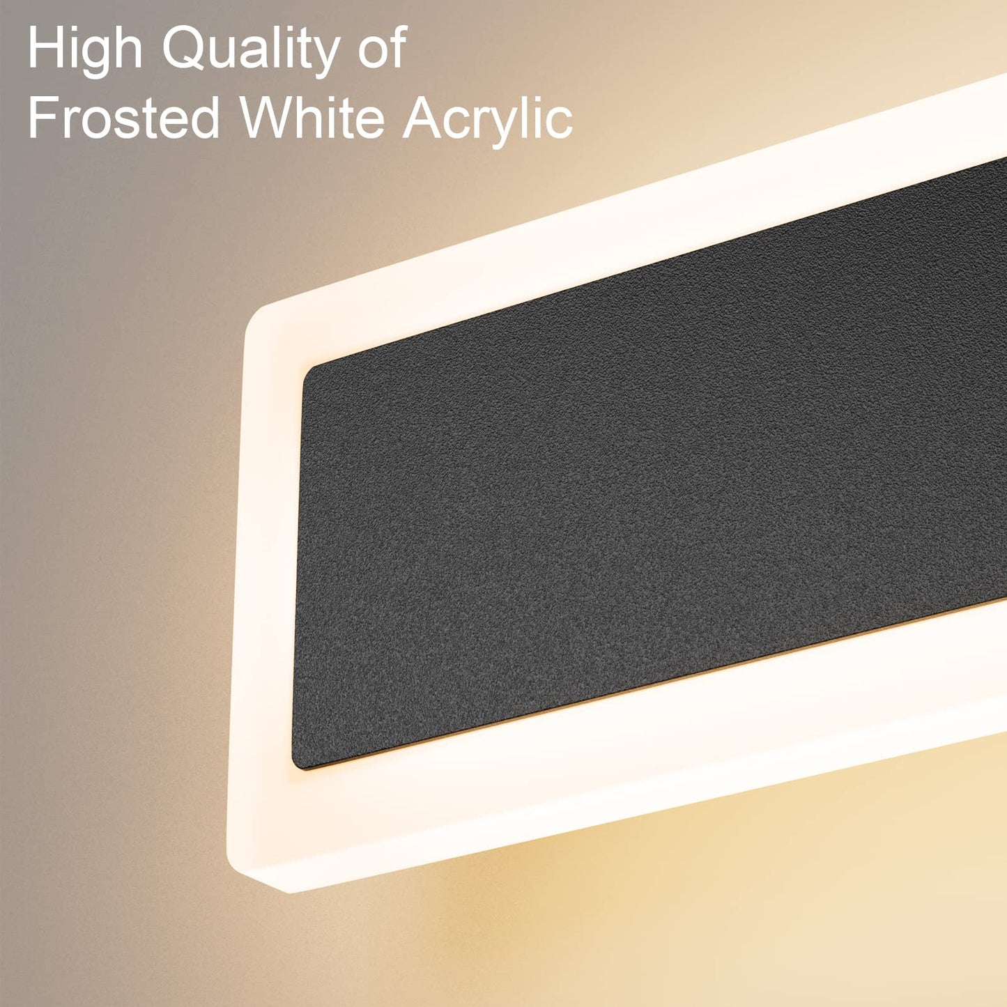 Aipsun 2 Packs Porch Wall Lights 55W 78.7 Inch Long Strip Modern Outdoor Wall Light Fixture  Black Wall Mount Lighting Sconce Exterior Lights Wall Sconce 3000K For House Living Room Corridor