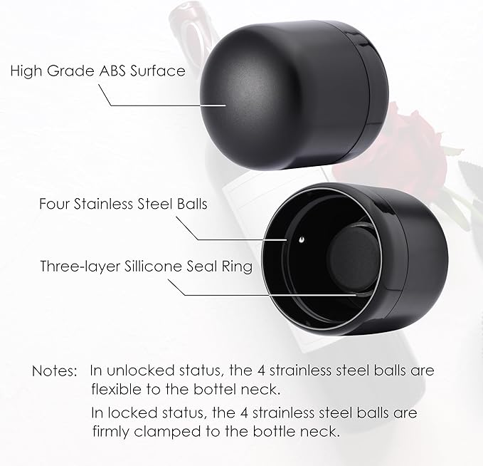 Wine Stoppers for Wine Bottles, Silicone Reusable Corks Wine Preserver, Cute Wine Accessories - Set of 2