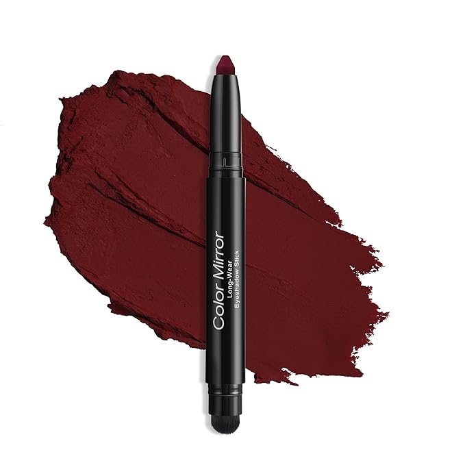 Longwear Cream Eye Shadow Sticks(70 Red Rose Matte),Smudge-Proof, Waterproof Eyeshadow,Silky Formula Glitter With Makeup Brush,Red Eyeshadow Stick