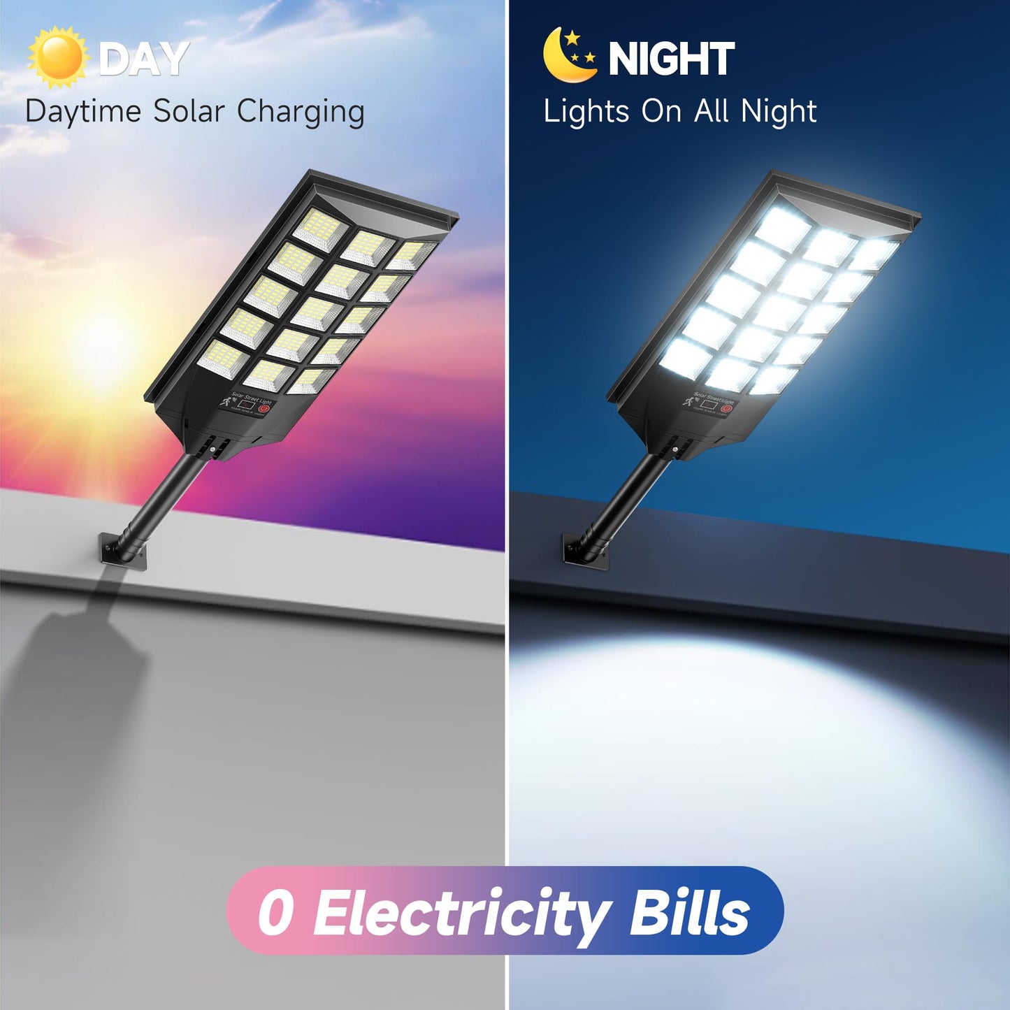 Azeivk Solar Street Lights Outdoor, 6500K Waterproof Motion Sensor, Remote Control, 2 Pack, White, Model Azeivk571