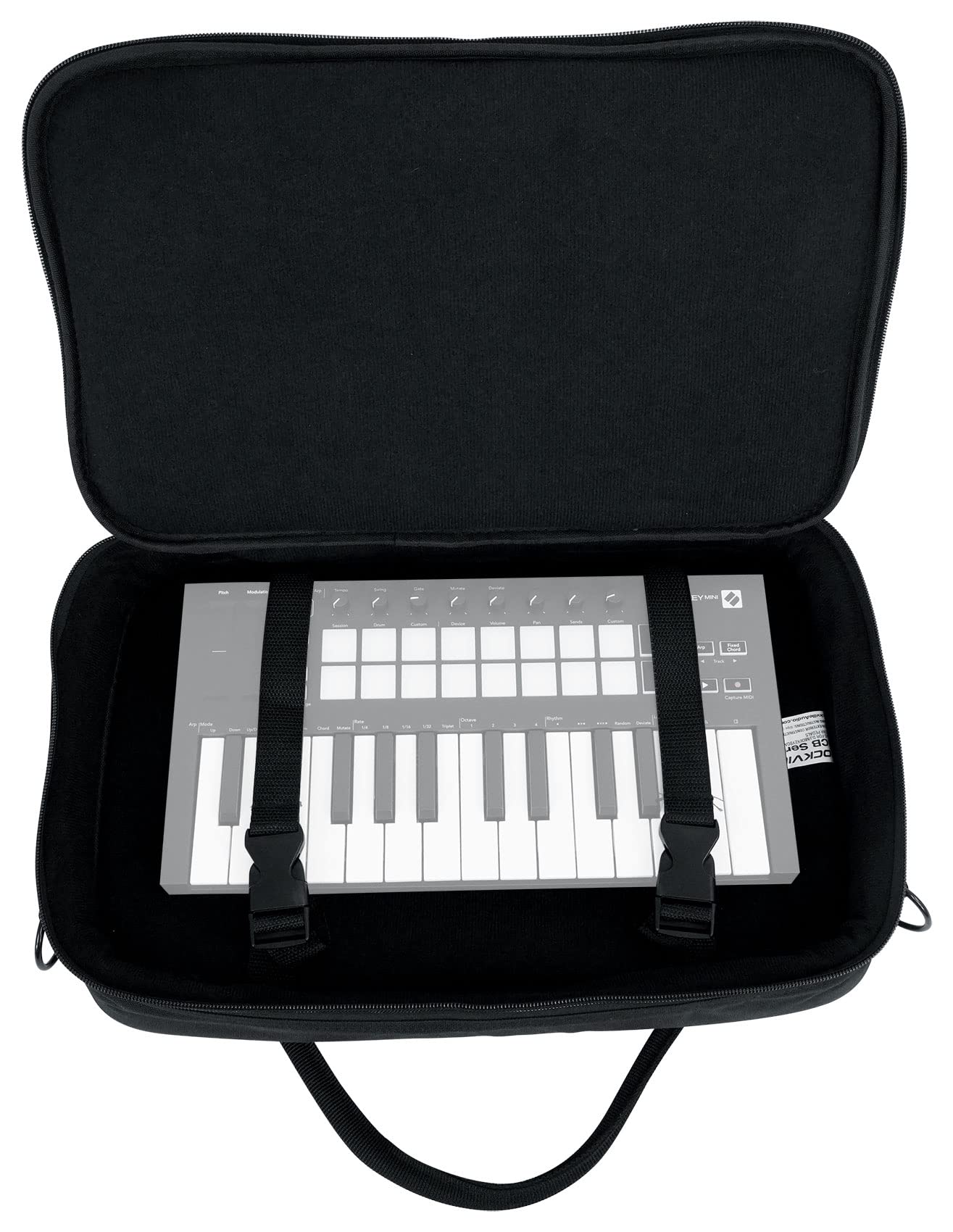 Rockville Mcb16 Gig Bag Case For Dj/Midi/Keyboard Controllers, Fits Gear Up To 16 X 10.5 X 3 Inches, 8Mm Foam, Rainproof, Ykk Zi