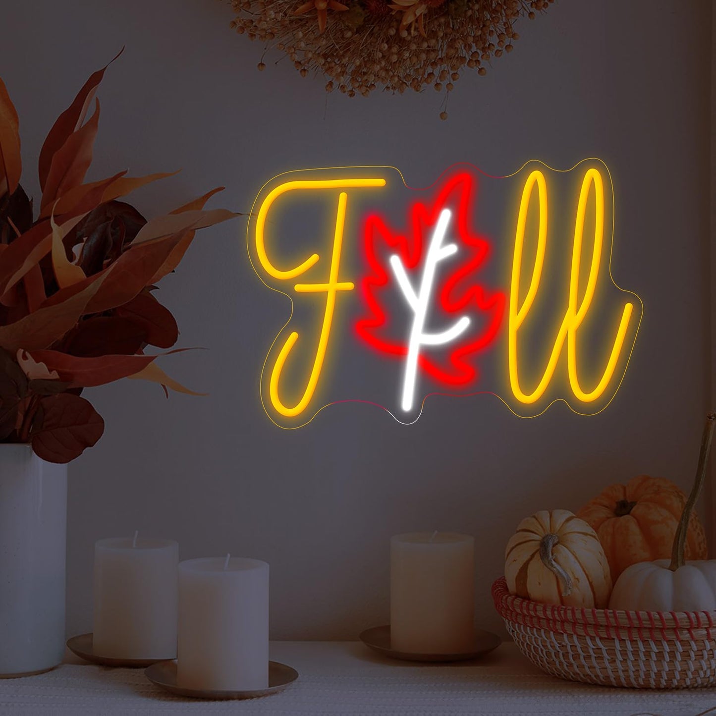 Thanksgiving Fall Neon Sign  Dimmable Autumn Maple Leaf Led Neon Sign For Wall Decor  Usb Powered Thanksgiving Neon Light For Home  Harvest Celebrate Party Holiday Gifts  13.8 ? 9.1 Inch