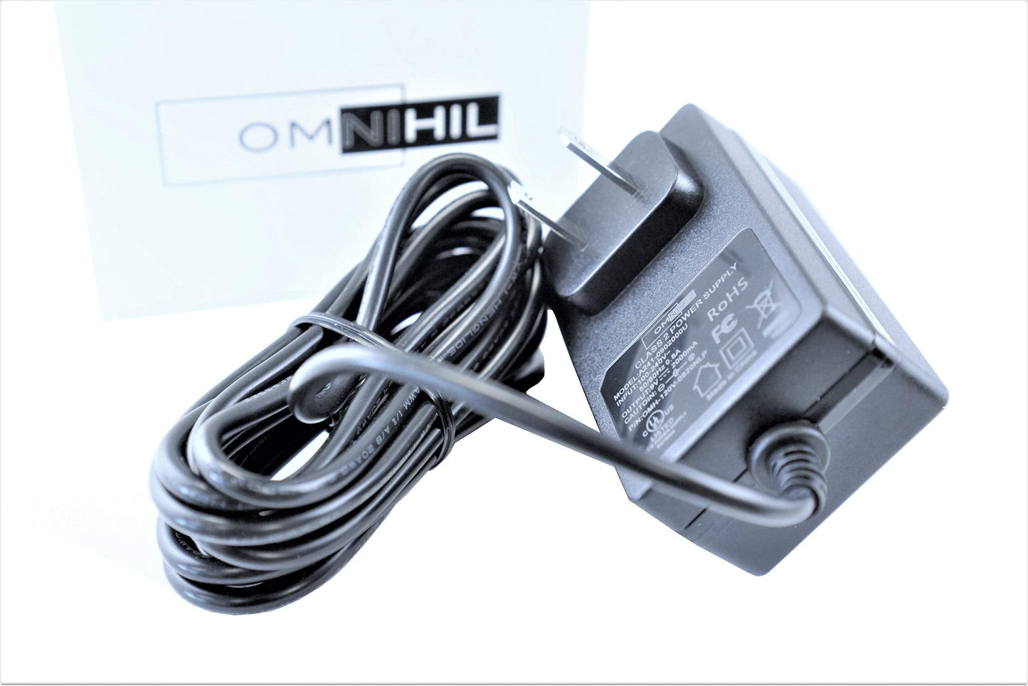 [Ul Listed] Omnihil 8 Feet Long Ac/Dc Adapter Compatible With Shure Blx14/Cvl-H10 Wireless System With Cvl Lavalier Microphone