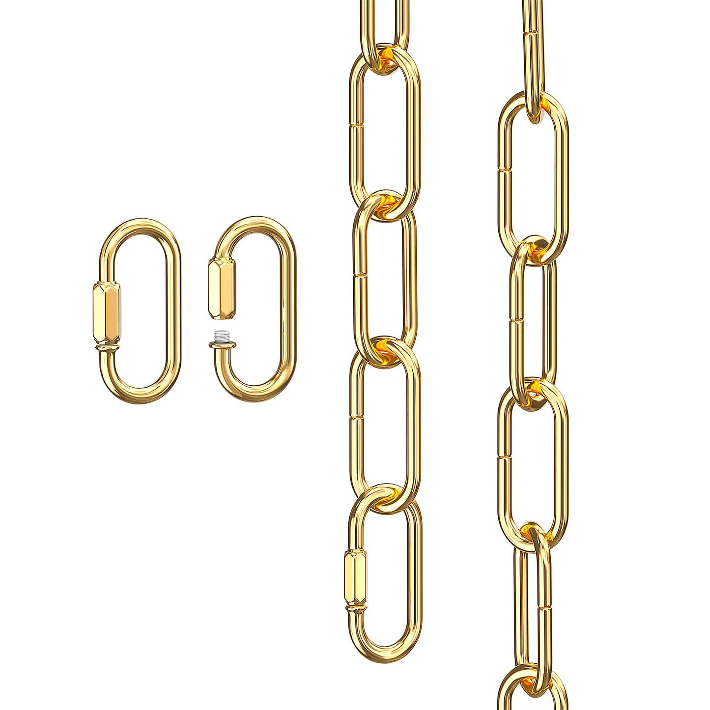 Garini Gold Pendant Chandelier Chain Extension, 6 Feet, Adjustable, Iron, Maximum Load 66 Pounds, 1 Pack, Model 4A-1V79-E4VM