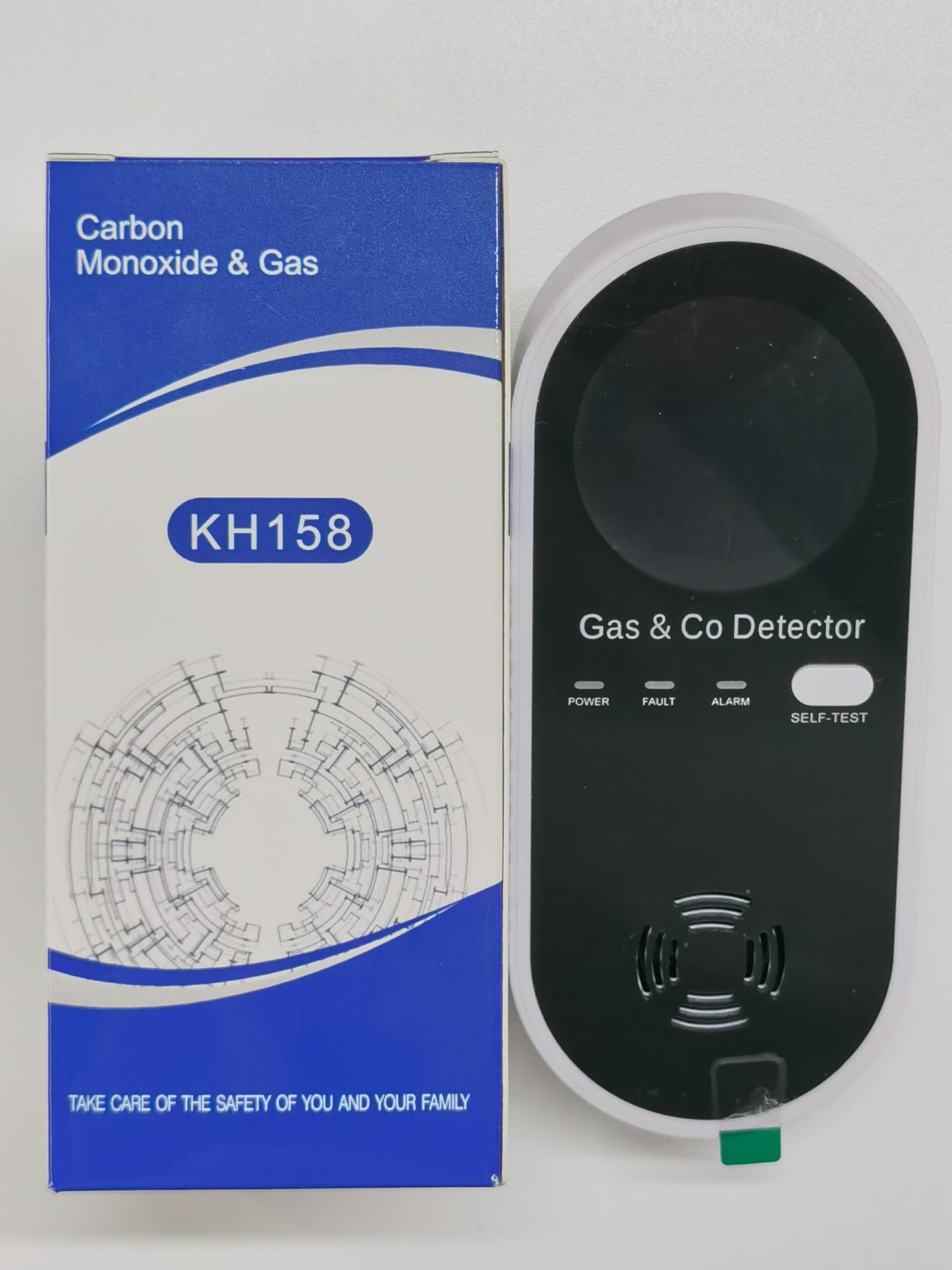 Vilfet Carbon Monoxide Detectors & Natural Gas Detector, 4-in-1 Carbon Monoxide Detectors Plug in, Gas Leak Detector with Dual Alarms, Temperature & Humidity Sensor for Home, RV, Black, 1 Pack
