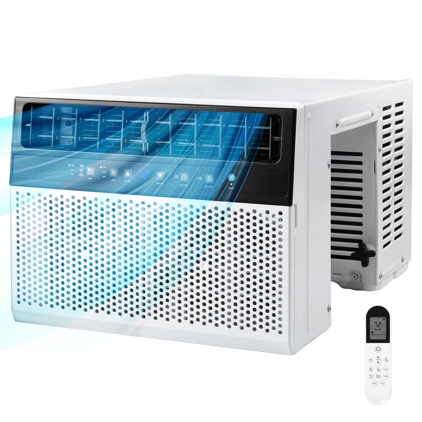 Electacic U-Shaped Air Conditioner Window Unit 10000Btu, Quiet Window Air Conditioner Cools Up To 450 Sq. Ft, Saddle Window Ac U