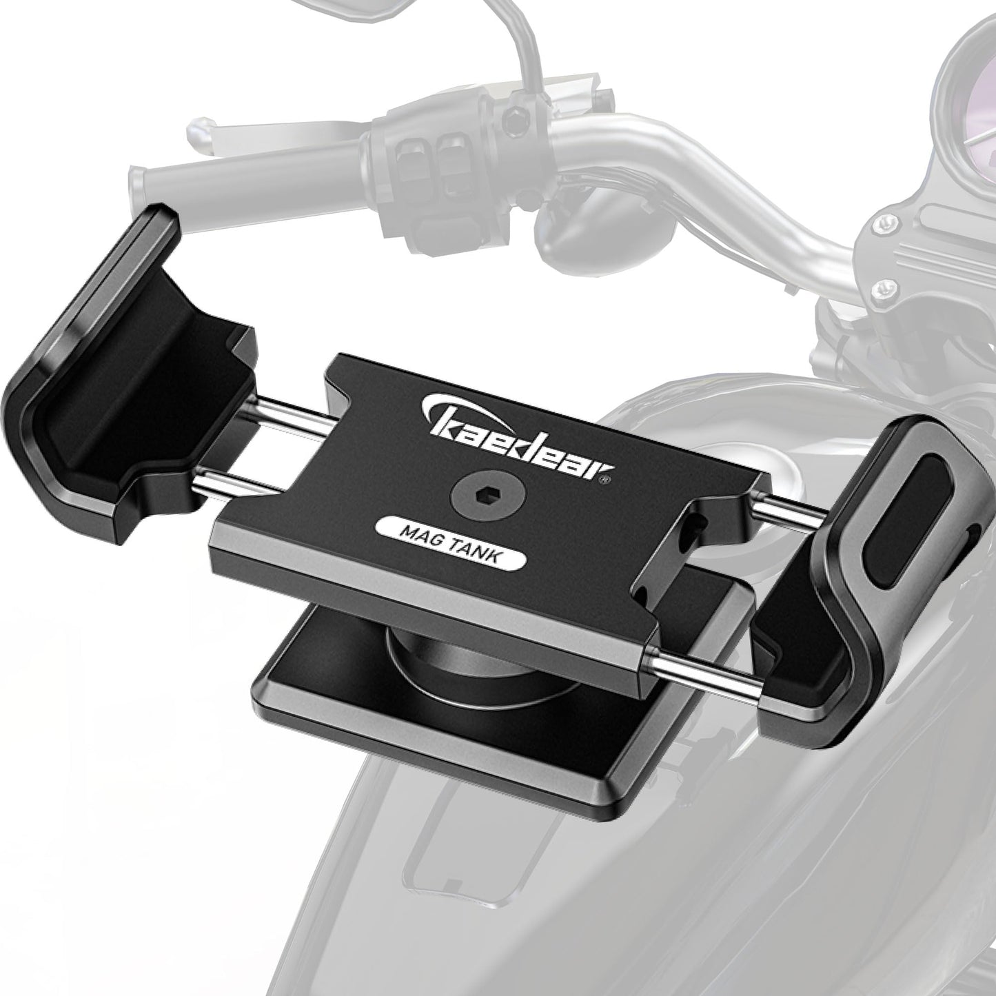 Kaedear Motorcycle Magnetic Phone Holder, Strong Neodymium Magnet, 360 Rotation, Scratch Protection, Aluminum Alloy, Mag Tank Kd