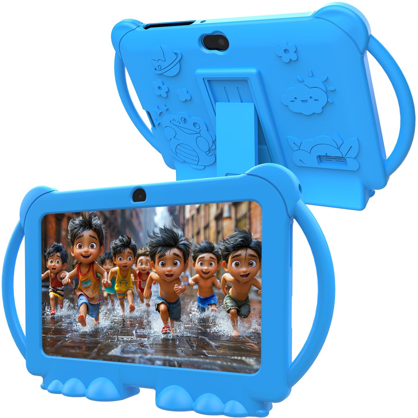 Peicheng Kids Tablet 7 Inch Android 12.0 For Toddler, 4Gb Ram 32Gb Rom Bluetooth Ips Screen Parental Control Dual Camera Shockpr