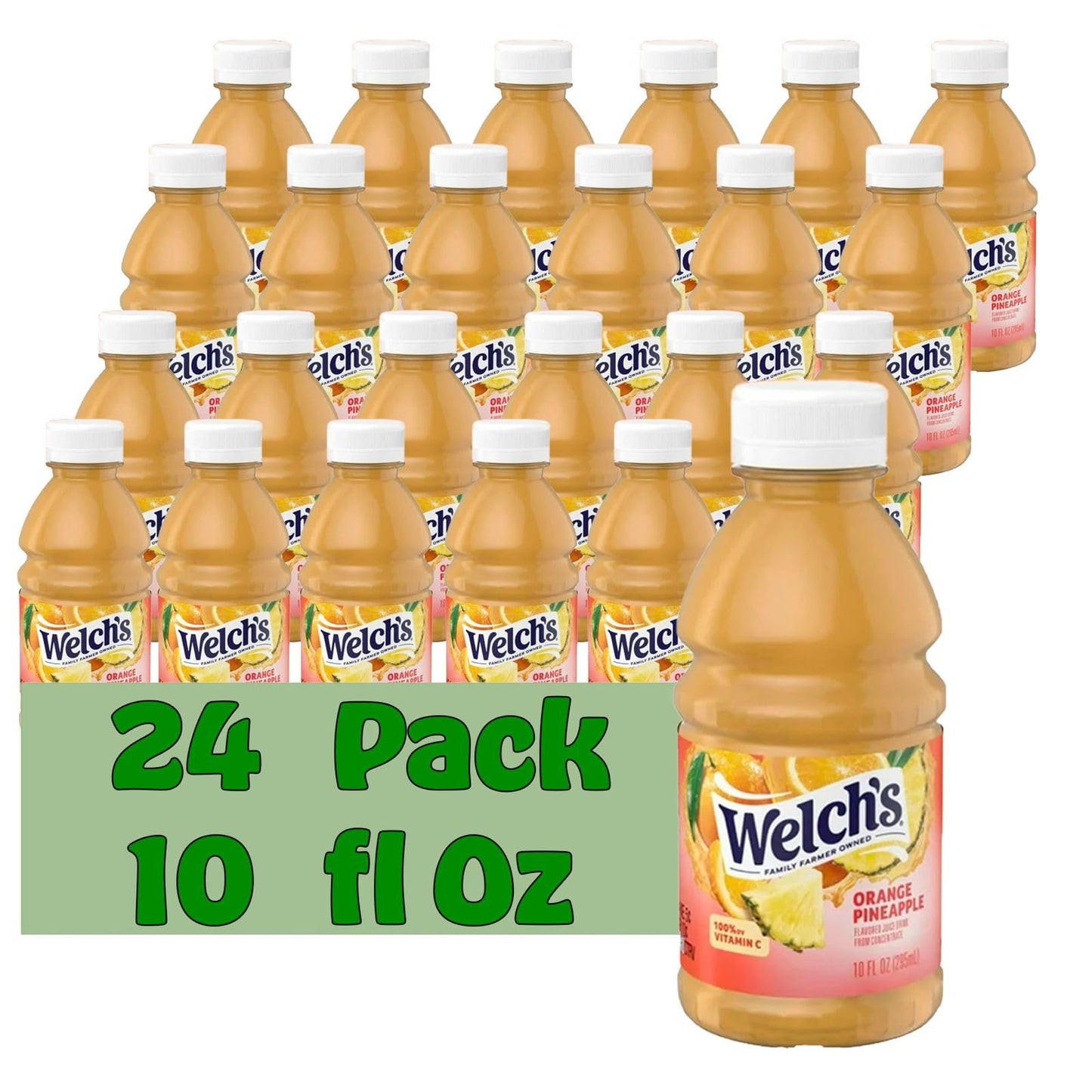 Fruit Juice Orange Pineapple Drink 10 fl oz Plastic Bottles 24 Pack