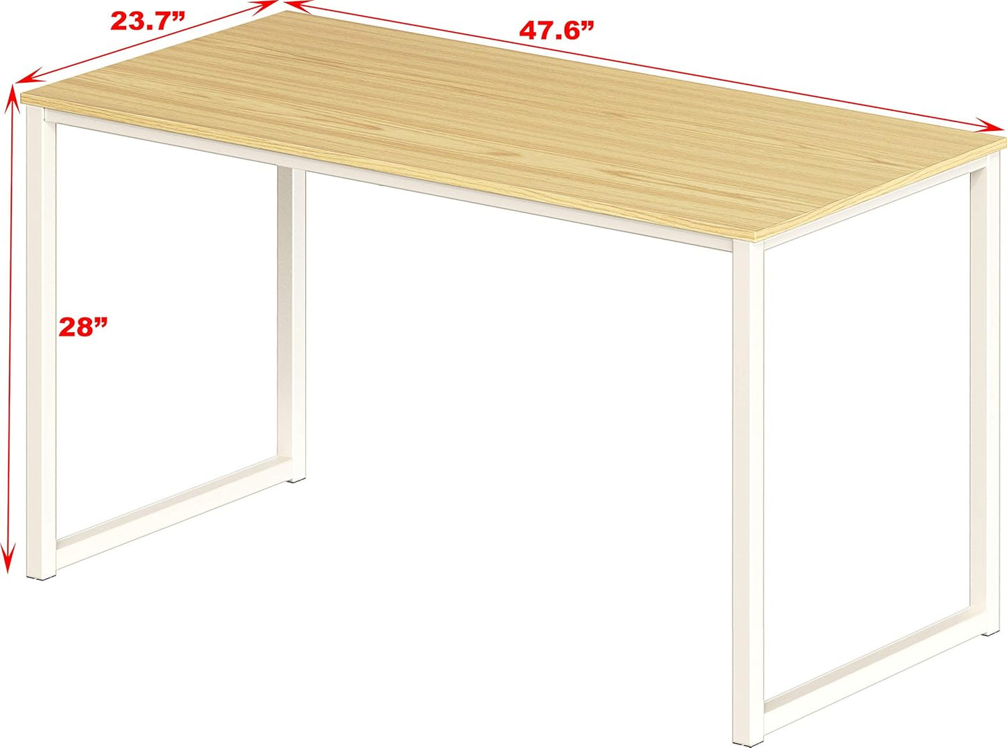 SHW Mission 48-Inch Home Office Computer Desk, Oak