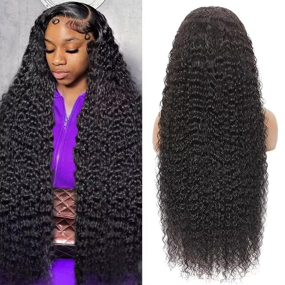 Tagota 32 Inch Deep Wave Lace Front Wigs Human Hair 13x6 HD Lace Front Wigs Human Hair Pre Plucked Brazilian Curly Wig Human Hai