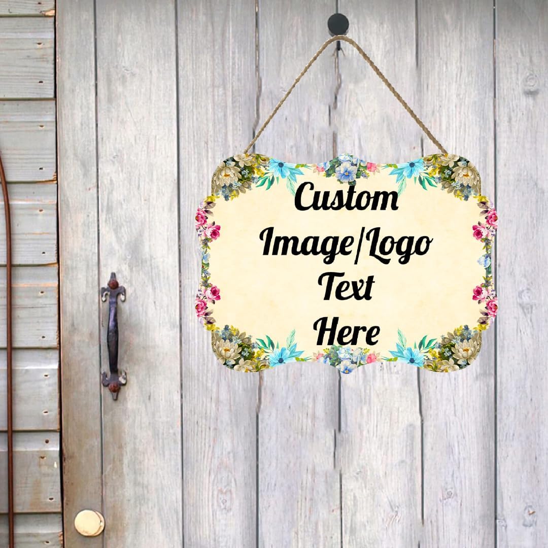 Custom Metal Sign Wooden Welcome Sign, 11.2*8 Inch, Personalized Home Decor Sign, Farmhouse Decorations for Home Office