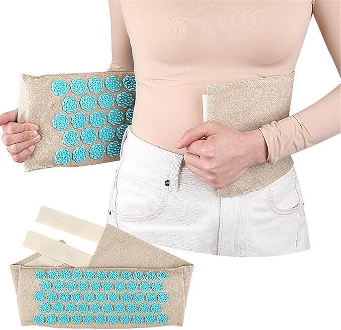 Waist Acupressure Massage Belt, Flower Shaped Acupuncture Mat Strap, Adjustable Wrap Around Lumbar Cushion Support Pillow ...
