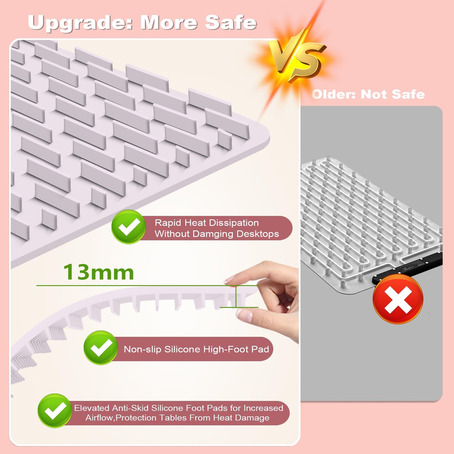 Warming Mat for Food Warmer Heating: Electric Silicone Hot Trays & Warm Buffer Plate 7-Level Temperature Control,Foldable Heat Pad,Keep Dishes Heater,Gift for Kitchen & Party - Rose Quartz