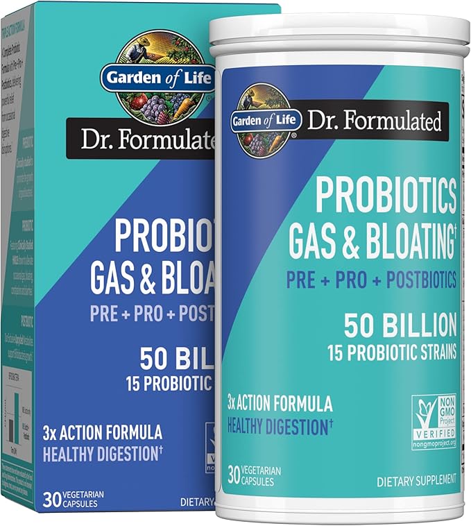 Garden of Life Dr Formulated Once Daily 3-in-1 Complete Prebiotics, Postbiotics & Probiotics & Organics Multivitamin for Men - Men's Once Daily Whole Food Vitamin Supplement Tablet