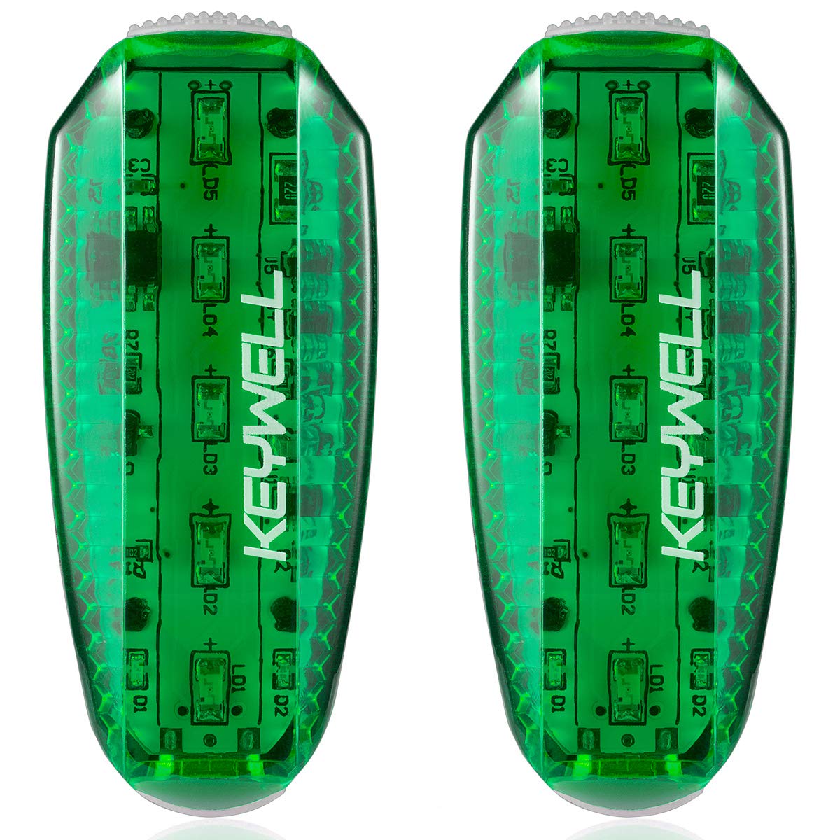 Usb Rechargeable Led Safety Lights (2 Pack) - Clip On Strobe Running Lights For Runners  Joggers Walkers Kids Dogs Bike Tail Lights - High Visibility Accessories For Reflective Gear (Green)