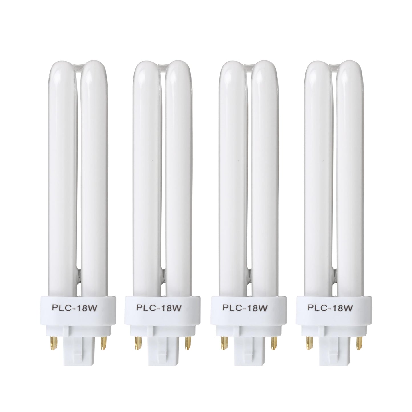 Zfegto Fds18E35/4 Cfl Light Bulbs For Panasonic  4 Pin G24Q-2 Base 18W 3500K Double Tub  Compact Fluorescent Light Bulbs 4Pcs