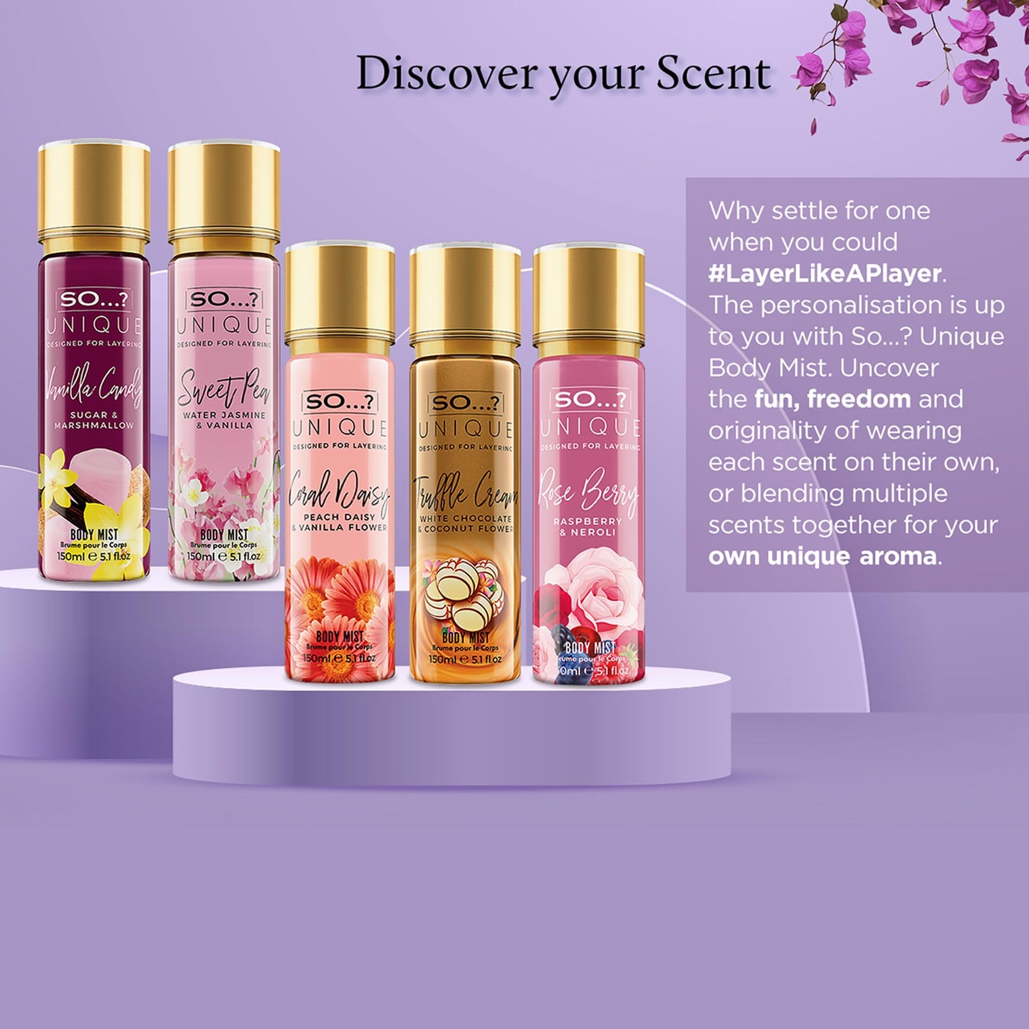 So...? Unique Body Mist - Peony Blush for Women - 5.1 oz Body Mist - Pack of 2